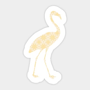 Flamingo Silhouette with Pattern Sticker